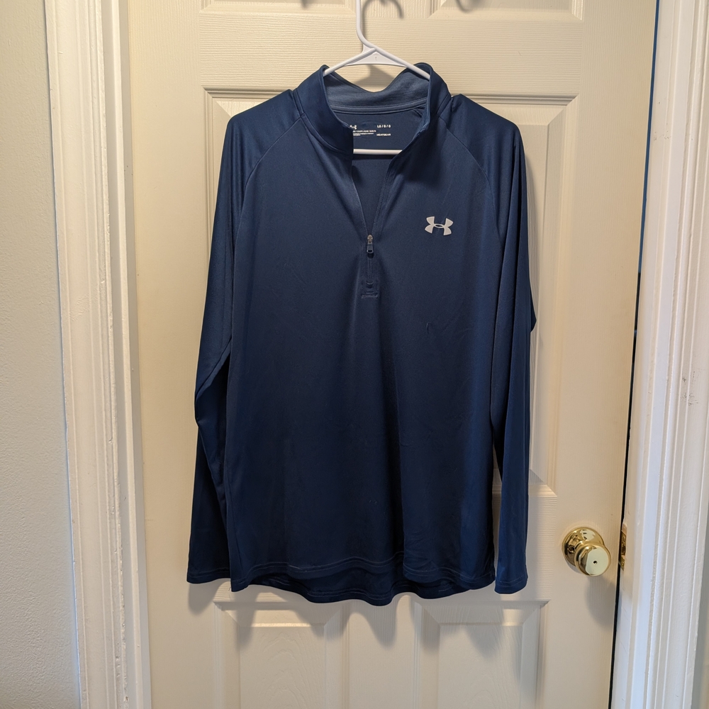 Under Armour Navy Blue Quarter-Zip Pullover